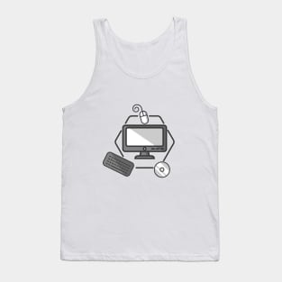 computer technology symbol Tank Top